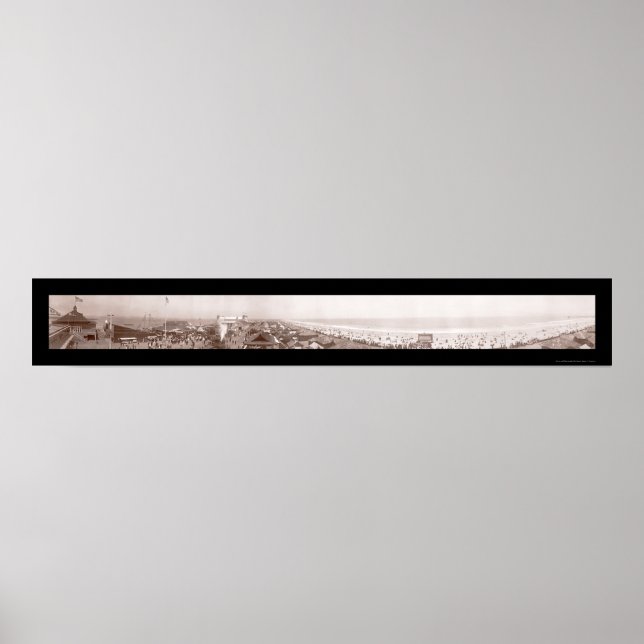 Póster Coronado Beach Tents Foto 1912 (Frente)