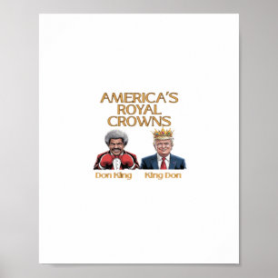 Póster Coronas y gráfico de don de América