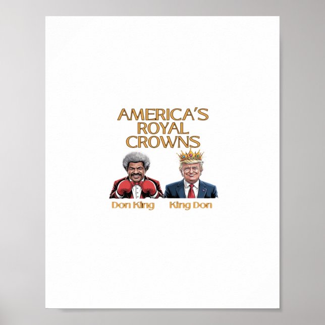 Póster Coronas y gráfico de don de América (Frente)