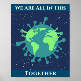 Póster Coronavirus Covid 19 Todo En Esto Juntos