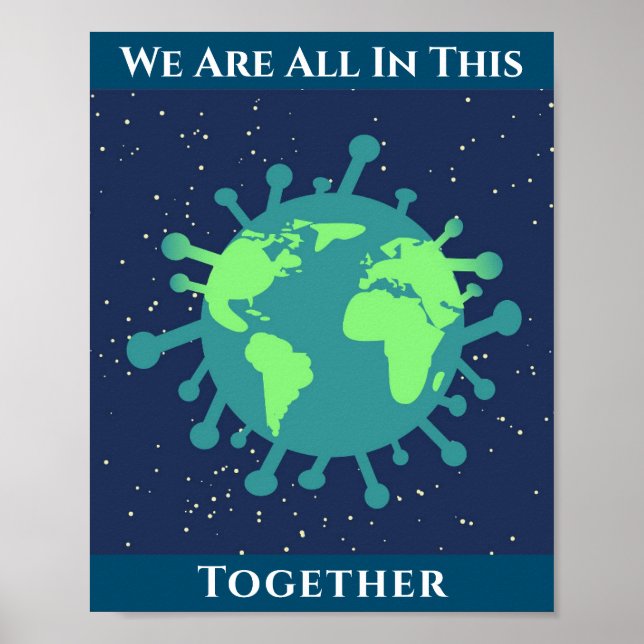 Póster Coronavirus Covid 19 Todo En Esto Juntos (Frente)