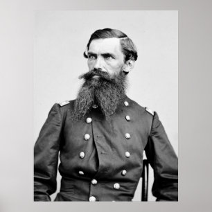 Póster Coronel Strother, 3ª Caballería WV, años 1860