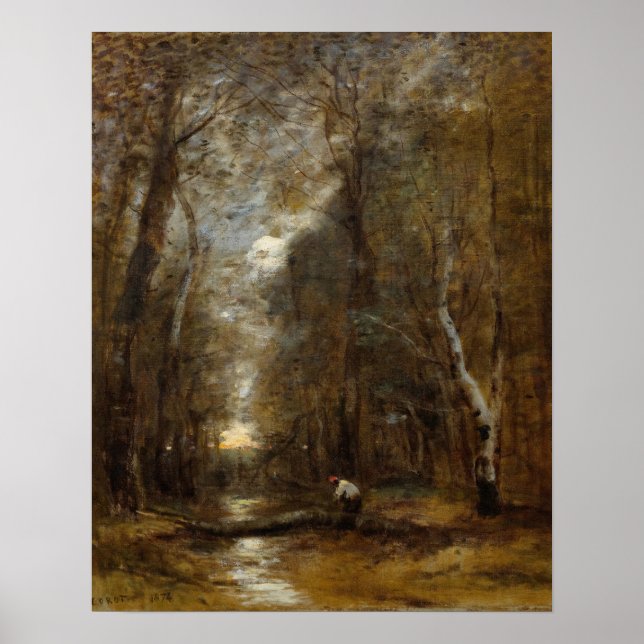 Póster Corot - Bajo la madera (Frente)