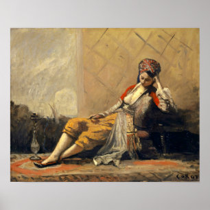 Póster Corot - Criada (Odalisca) 1871