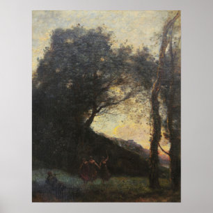 Póster Corot - El Baile Del Pastor (Tarde)
