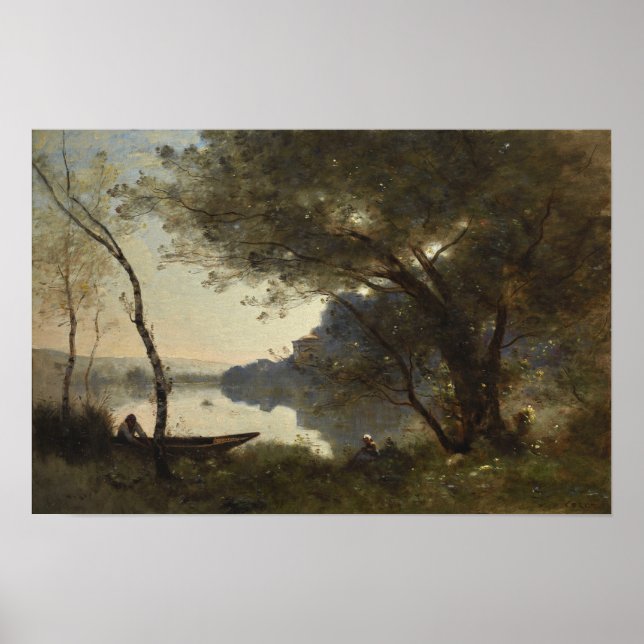 Póster Corot - El Barquero De Mortefontaine (Frente)