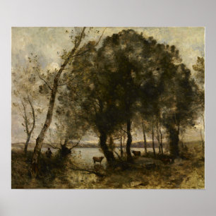 Póster Corot - El lago