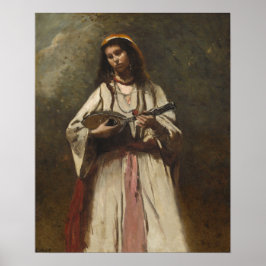 Póster Corot - Gitano Con Mandolin
