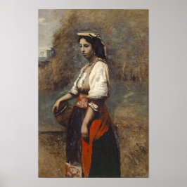 Póster Corot - Italiana En La Fontaine 1865