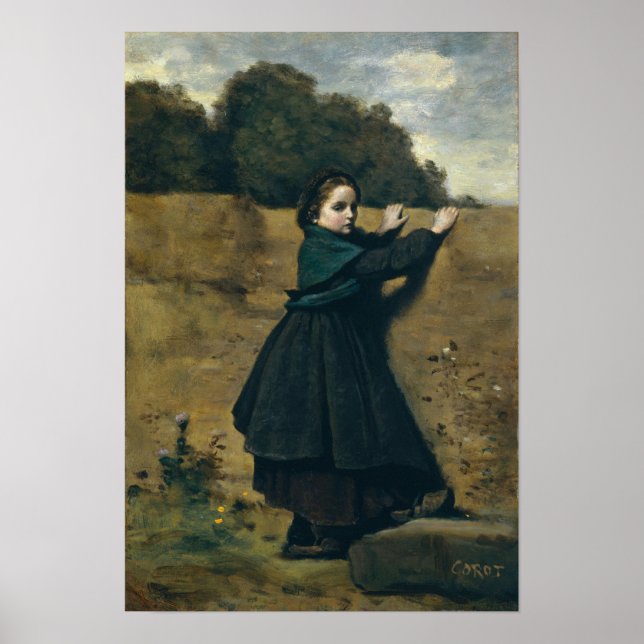 Póster Corot - La Curiosa Niña (Frente)