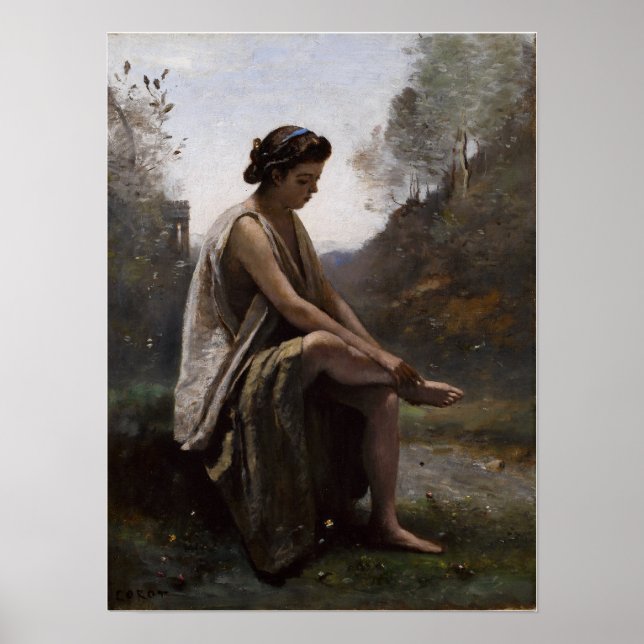 Póster Corot - La Eurídice herida 1868 (Frente)