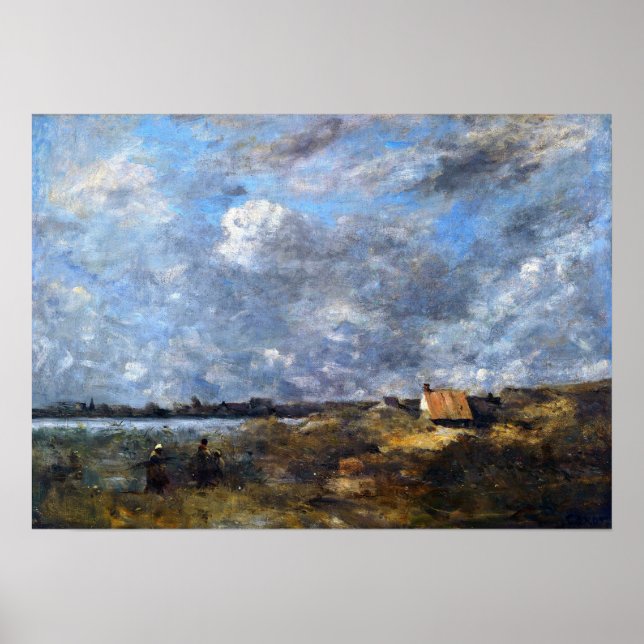 Póster Corot - La ráfaga de viento (Frente)
