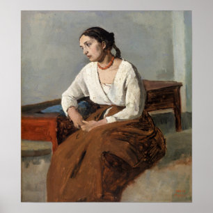 Póster Corot - Melancholy, italiana