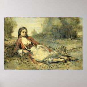 Póster Corot - Mujer argelina