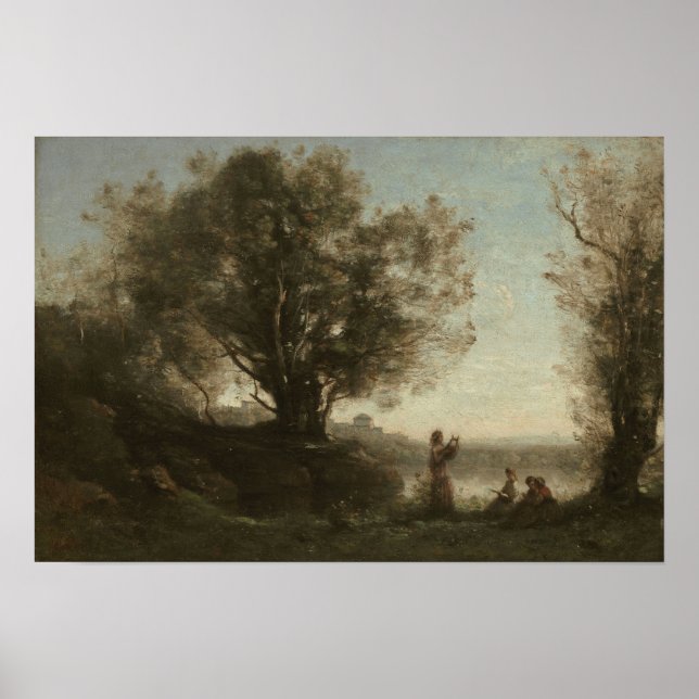 Póster Corot - Orpheus se lamenta de Eurydice (Frente)