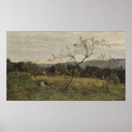 Póster Corot - Paisaje Con Mujer Campesina 1861