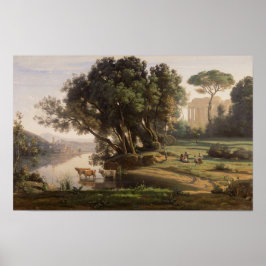 Póster Corot - Paisaje italiano (1835)