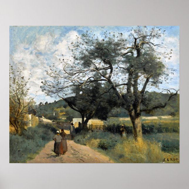 Póster Corot - Recorrer los campos (Frente)