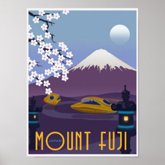 Póster ¡Corre al Monte Fuji en tu auto volador!
