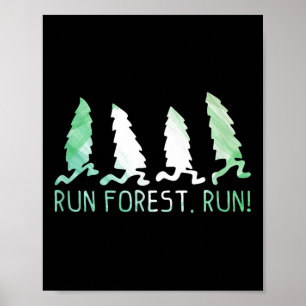 Póster Corre El Medio Ambiente De Los Árboles Forestales