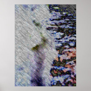 Póster Corredor de agua, abstracto digital