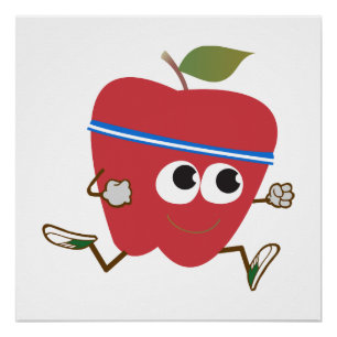 Póster Corredor de Apple retro
