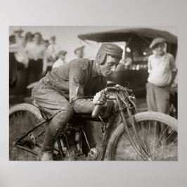 Póster Corredor de Motocicleta, 1922. Foto Antigua