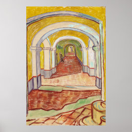 Póster Corredor en el asilo (por Vincent van Gogh)