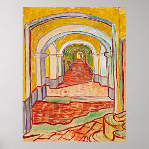 Póster Corredor en la Obra Maestra de Asylum Van Gogh