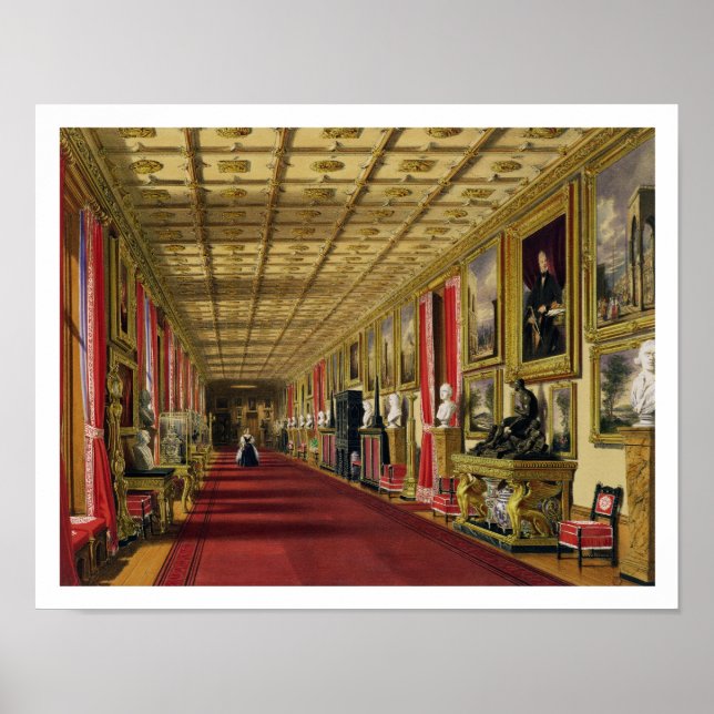 Póster Corredor Sur, Castillo de Windsor, 1838 (cromolith (Frente)