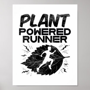 Póster Corredor vegano - Impulsado por plantas