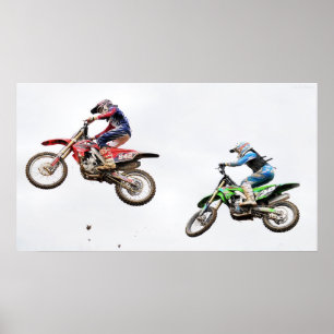Póster Corredores del motocrós