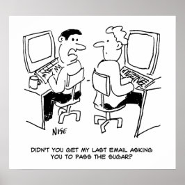 Póster Correo electrónico de operador de equipo que solic