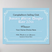 Correos de certificado del ganador de la competici