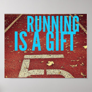 Póster Correr es un regalo - Poster motivacional