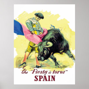 Póster Corrida de toros Matador, fiesta de toros, España