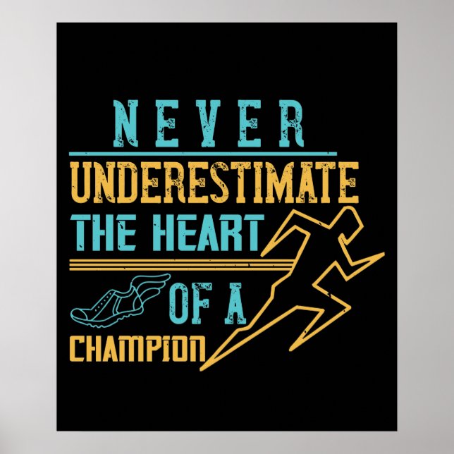 Póster Corriendo - Nunca subestimar campeón (Frente)