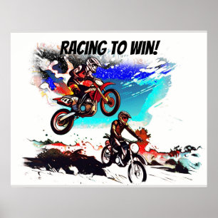 Póster Corriendo para ganar - Pilotos de Motocross