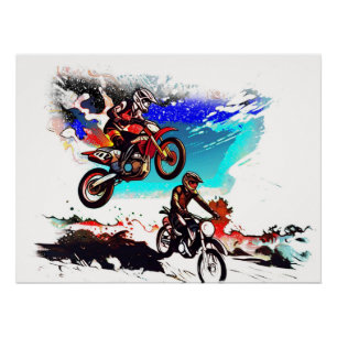 Póster Corriendo para ganar - Pilotos de Motocross