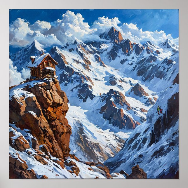 Póster Corriente de Montaña de Cristal Bosque Naturaleza  (Frente)