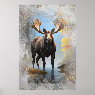 Póster *~* Corriente de naturaleza AP49 Purpurina de Bosq