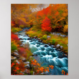 Póster Corriente de Nueva Inglaterra en movimiento rápido