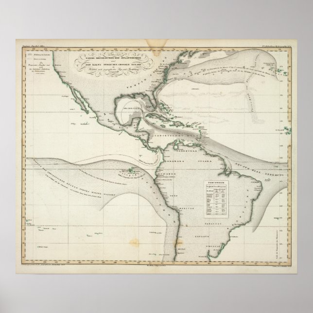 Póster Corriente del Océano Atlántico (Frente)