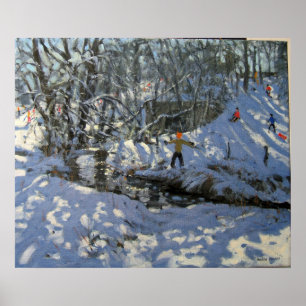 Póster Corriente Derbyshire del invierno