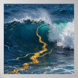 Póster Corrientes Marinas de Lujo