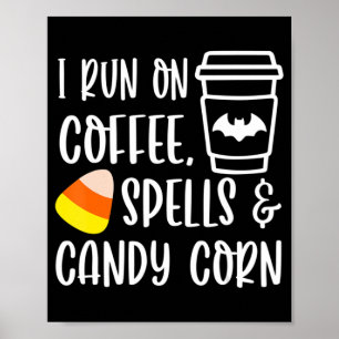 Póster Corro con café y maíz dulce otoño