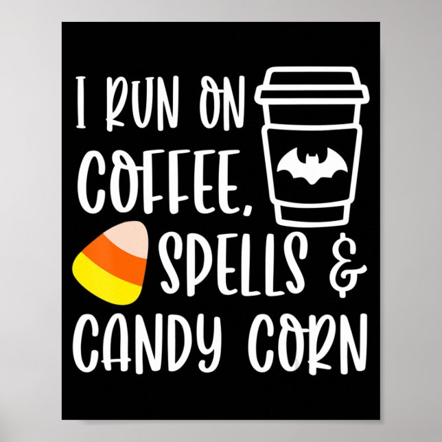 Póster Corro con café y maíz dulce otoño (Frente)