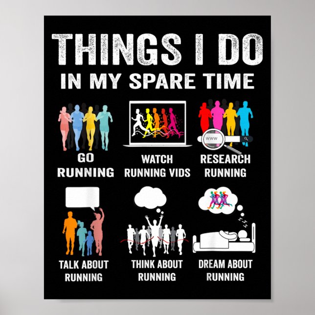 Póster Corro Cosas Tiempo Libre Hobby (Frente)