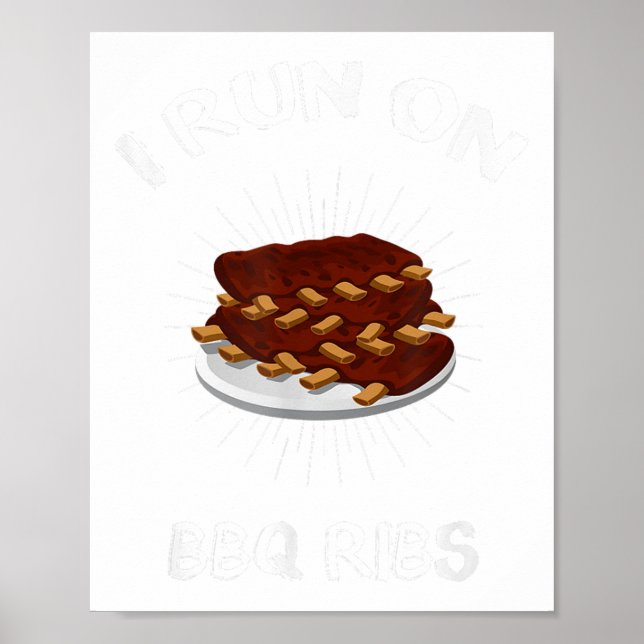 Póster Corro En Bbq Ribs Funny Barbecue _1 (Frente)