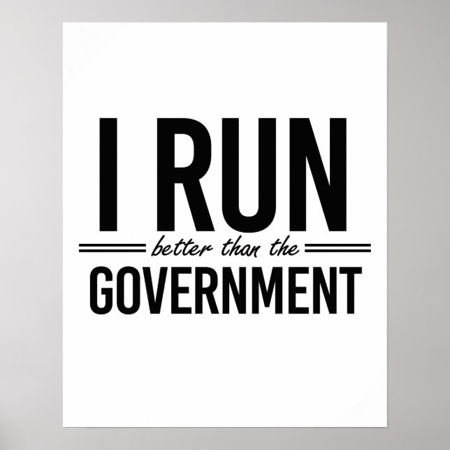 Póster Corro mejor que el gobierno - -  (Frente)